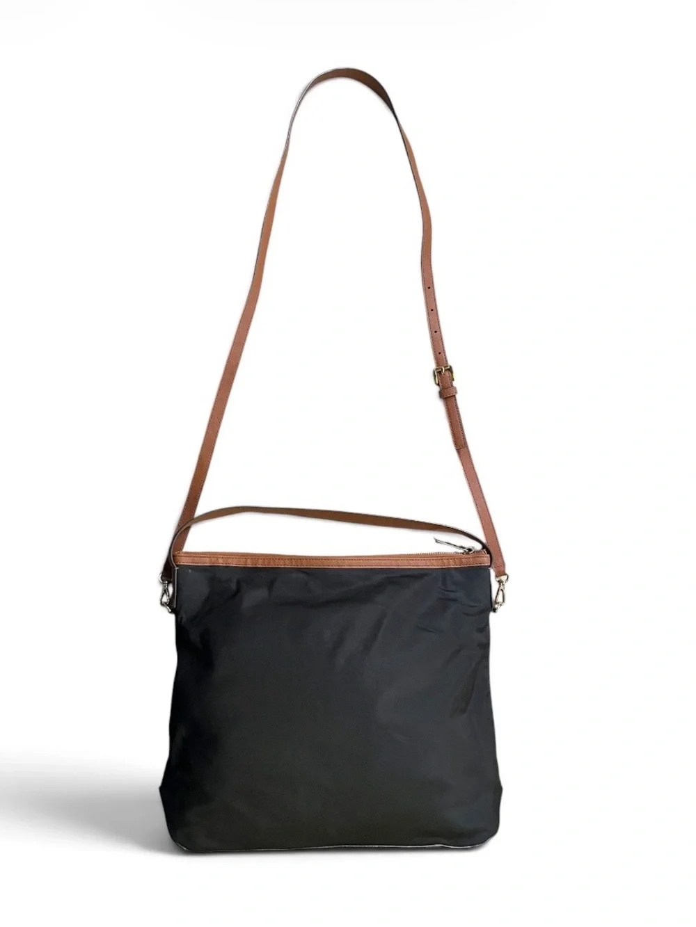 Michael Kors Kempton Black Nylon & Leather Crossbody Handbag